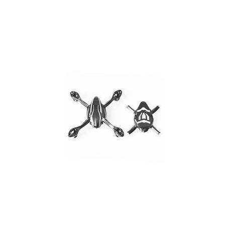 Coque Hubsan Leds H107-A31 noir et argent 